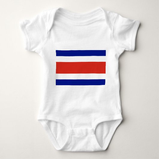 Patriotische Babybodysuit mit Flagge Costa Rica Baby Strampler (Vorderseite)