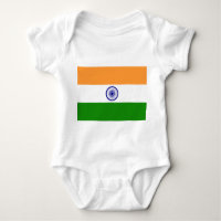 Patriotische Babybodysuit mit Flagge Indien