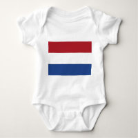 Patriotische Babybodysuit mit Flagge Niederlande