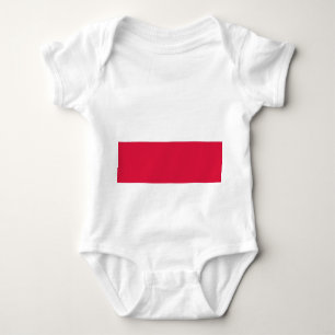 Patriotische Babybodysuit mit Flagge Polen Baby Strampler