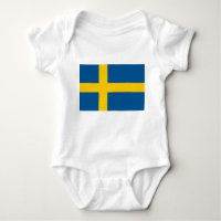 Patriotische Babybodysuit mit Flagge Schweden