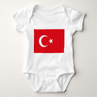 Patriotische Babybodysuit mit Flagge Türkei