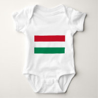 Patriotische Babybodysuit mit Flagge Ungarn