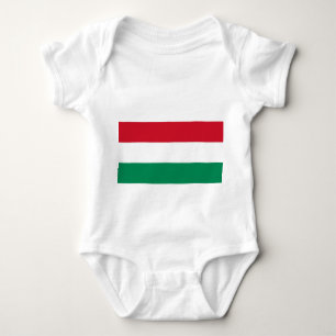 Patriotische Babybodysuit mit Flagge Ungarn Baby Strampler