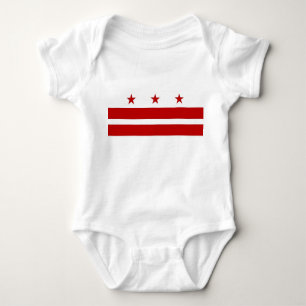 Patriotische Babybodysuit mit Flagge Washington DC Baby Strampler