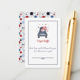 Patriotische Babydusche Windelwaschkarte Begleitkarte