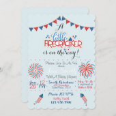 Patriotische Babyparty Einladung (Vorne/Hinten)