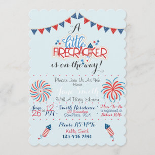 Patriotische Babyparty Einladung