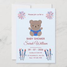 Patriotische Babyparty-Einladung