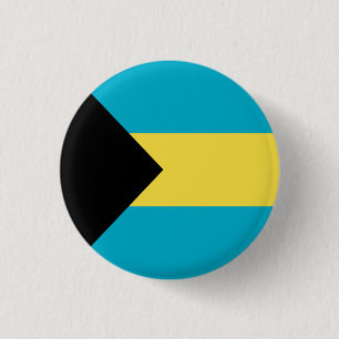 Patriotische bahamaische Flagge Button