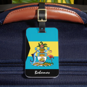Patriotische Bahamas-Gepäckmarken, Bahamas-Flagge Gepäckanhänger