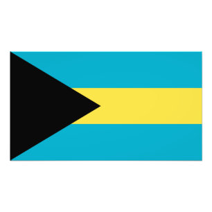Patriotische bahamianische Flagge Fotodruck