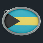 Patriotische bahamianische Flagge Ovale Gürtelschnalle<br><div class="desc">Die Flagge Bahamas.</div>