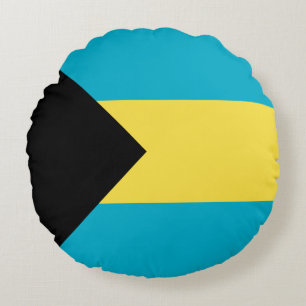 Patriotische bahamianische Flagge Rundes Kissen