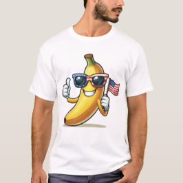 Patriotische Banane 4. Juli Amerikanische Flagge U T-Shirt