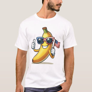 Patriotische Banane 4. Juli Amerikanische Flagge U T-Shirt