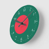 Patriotische Bangladescher Flag-Round-Clock Runde Wanduhr (Winkel)
