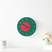 Patriotische Bangladescher Flag-Round-Clock Runde Wanduhr (Zuhause)