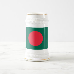Patriotische bangladeschische Flagge Bierglas