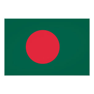 Patriotische bangladeschische Flagge Poster