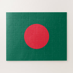 Patriotische bangladeschische Flagge Puzzle