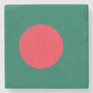 Patriotische bangladeschische Flagge Steinuntersetzer