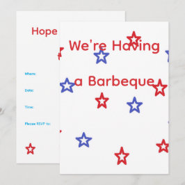 Patriotische Barbecue-Einladung Einladung
