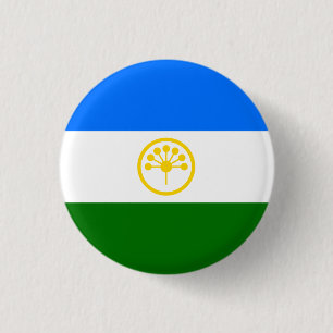 Patriotische Baschkirische Flagge Button