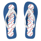 Patriotische Baseball-Flip-Flops Badesandalen (Fußbett)