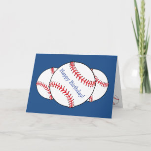 Patriotische Baseball-Geburtstags-Karte Karte