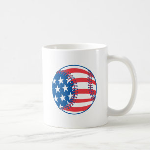 Patriotische Baseball-Tasse Kaffeetasse