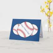 Patriotische Baseball-Vathers-Tageskarte Karte (Gelbe Blume)