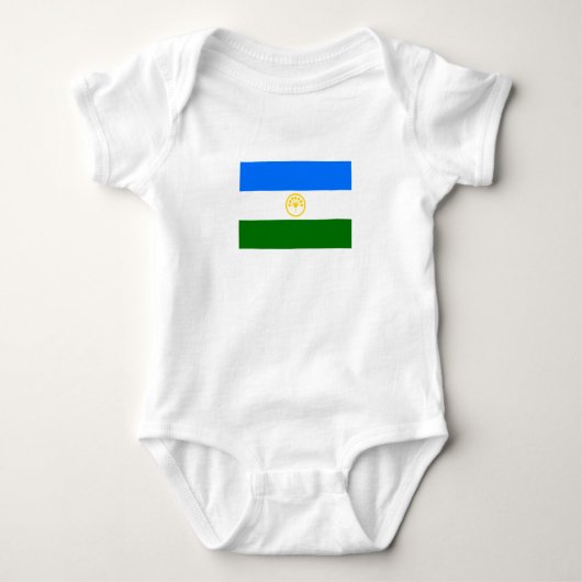 Patriotische Bashkortostan-Flagge Baby Strampler (Vorderseite)
