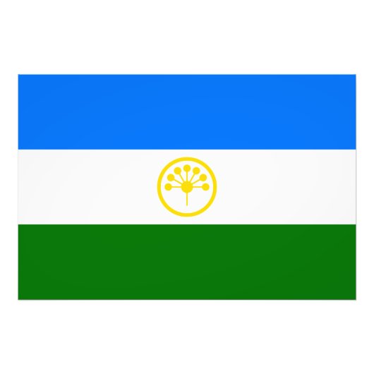 Patriotische Bashkortostan-Flagge Fotodruck (Vorne)