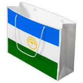 Patriotische Bashkortostan-Flagge Große Geschenktüte (Vorderseite Schrägansicht)
