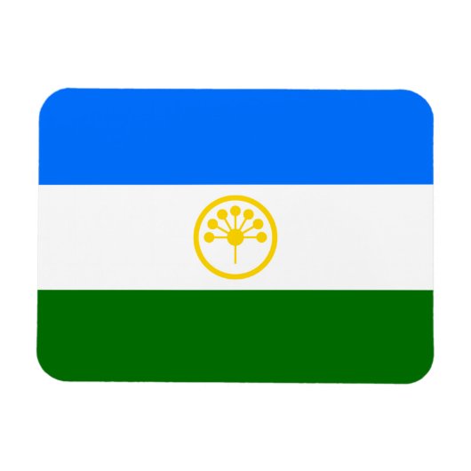 Patriotische Bashkortostan-Flagge Magnet (Horizontal)