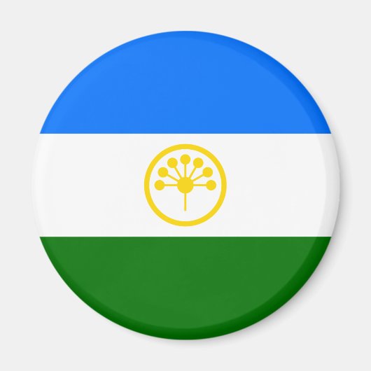 Patriotische Bashkortostan-Flagge Magnet (Vorne)
