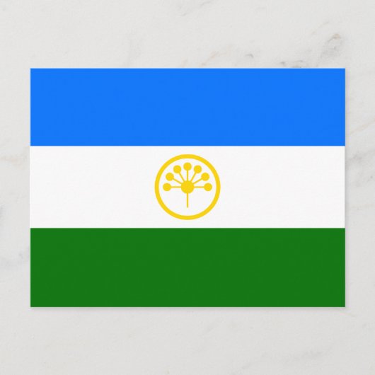 Patriotische Bashkortostan-Flagge Postkarte (Vorderseite)