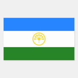 Patriotische Bashkortostan-Flagge Rechteckiger Aufkleber