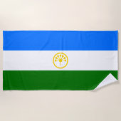 Patriotische Bashkortostan-Flagge Strandtuch (Vorderseite)