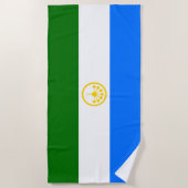Patriotische Bashkortostan-Flagge Strandtuch (Vorderseite)