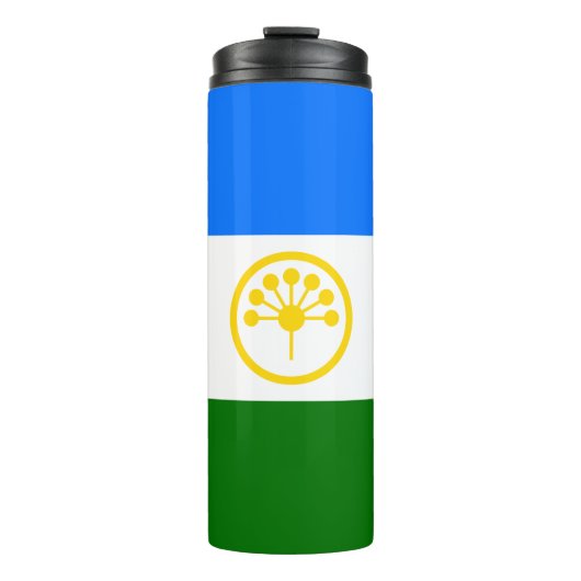 Patriotische Bashkortostan-Flagge Thermosbecher (Vorderseite)