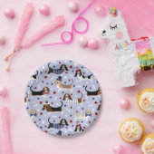 Patriotische Basset Hound Paper Teller (Party)