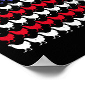 Patriotische Bauer 4. Juli Amerikanische Flagge Poster (Ecke)