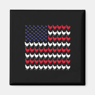 Patriotische Bauern 4. Juli Amerikanische Flagge Magnet