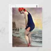 Patriotische Beachwear Postkarte (Vorne/Hinten)