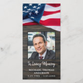 Patriotische Beerdigungskarte Lesezeichen (Vorderseite)