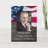 Patriotische Beerdigungsordnung des Dienstdenkmäle Programm (Vorderseite)