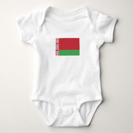 Patriotische belarussische Flagge Baby Strampler (Vorderseite)