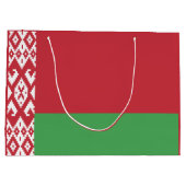 Patriotische belarussische Flagge Große Geschenktüte (Rückseite)